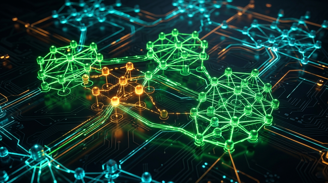 Distributed agent infrastructure diagram with failure-resilient pathways