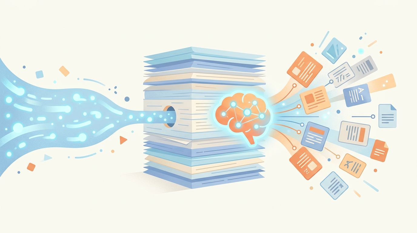 Conceptual visual: RAG retrieval pipeline from query to cited answer
