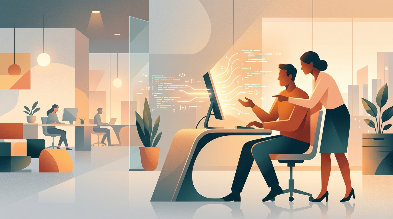 Conceptual visual: Aider AI pair-programming collaboration